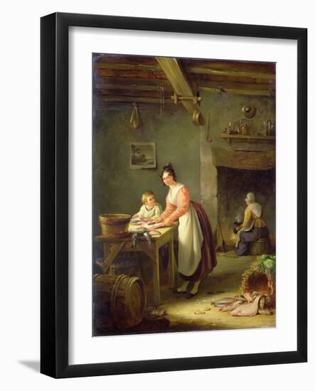 Cleaning the Fish-Nicholas Condy-Framed Giclee Print