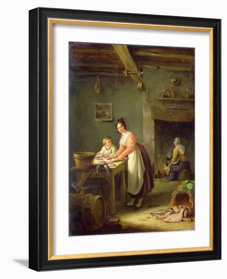 Cleaning the Fish-Nicholas Condy-Framed Giclee Print