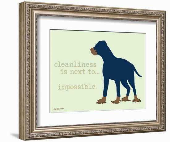 Cleanliness-Dog is Good-Framed Art Print