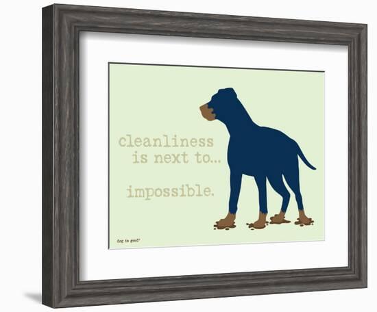 Cleanliness-Dog is Good-Framed Art Print