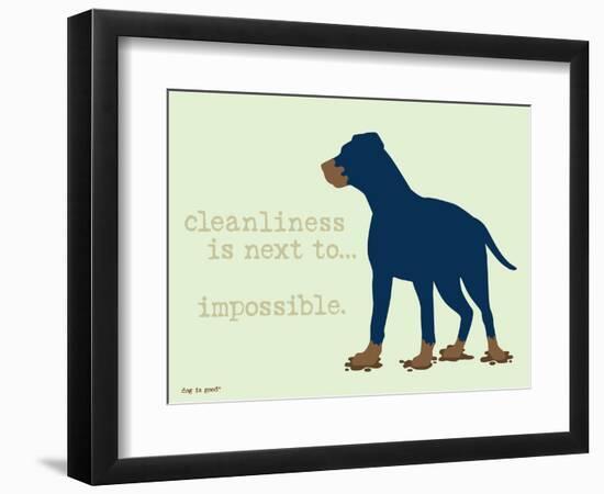 Cleanliness-Dog is Good-Framed Art Print