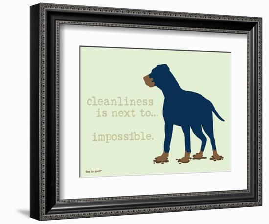 Cleanliness-Dog is Good-Framed Art Print