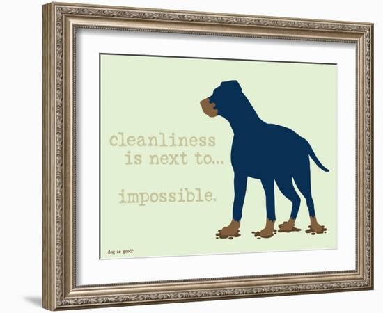 Cleanliness-Dog is Good-Framed Art Print