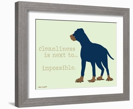 Cleanliness-Dog is Good-Framed Art Print