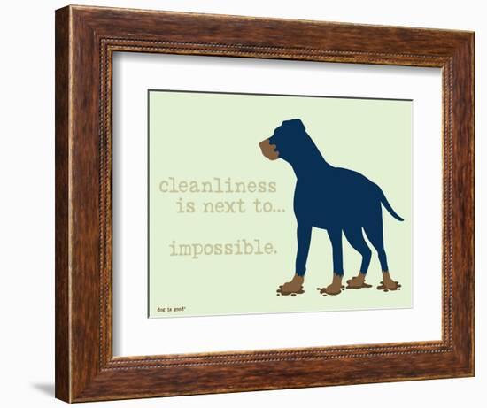 Cleanliness-Dog is Good-Framed Art Print