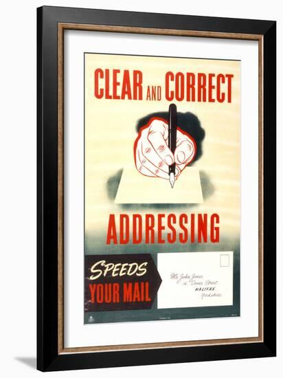 Clear and Correct Addressing Speeds Your Mail-null-Framed Art Print