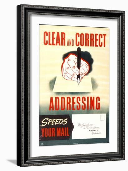 Clear and Correct Addressing Speeds Your Mail-null-Framed Art Print