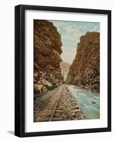Clear Creek Canyon, Colorado, C.1899 (Photolitho)-William Henry Jackson-Framed Giclee Print