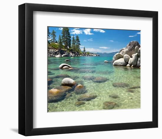 Clear Emerald Lake Tahoe-null-Framed Art Print