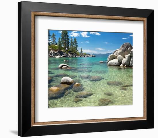 Clear Emerald Lake Tahoe-null-Framed Art Print