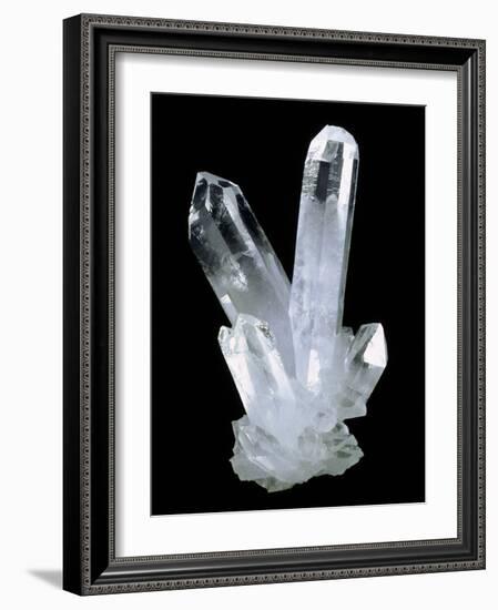 Clear Quartz Crystals-Geoff Tompkinson-Framed Photographic Print