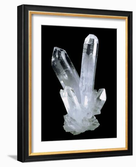 Clear Quartz Crystals-Geoff Tompkinson-Framed Photographic Print