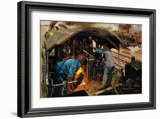 Clear Road Ahead, (Colour Lithograph)-Terence Cuneo-Framed Giclee Print