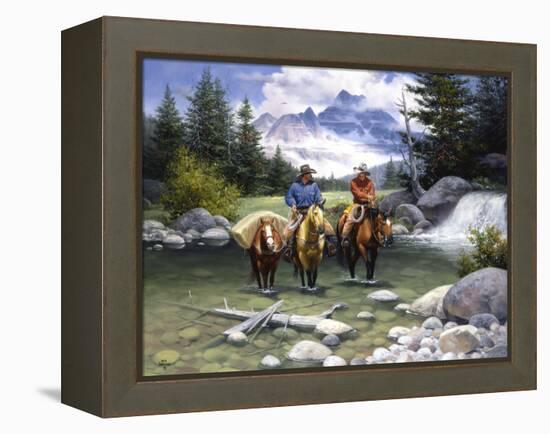 Clear Water Crossing-Jack Sorenson-Framed Stretched Canvas