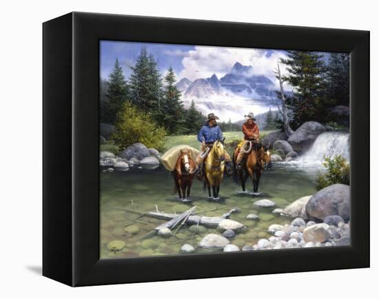 Clear Water Crossing-Jack Sorenson-Framed Stretched Canvas