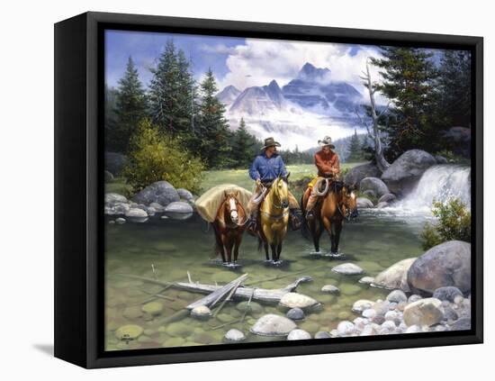 Clear Water Crossing-Jack Sorenson-Framed Stretched Canvas