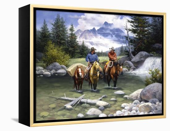 Clear Water Crossing-Jack Sorenson-Framed Stretched Canvas
