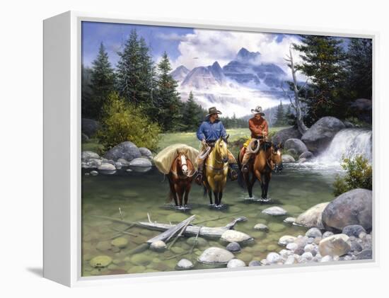 Clear Water Crossing-Jack Sorenson-Framed Stretched Canvas