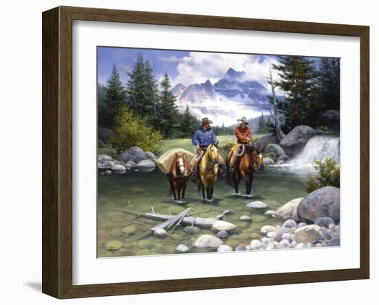 Clear Water Crossing-Jack Sorenson-Framed Premium Giclee Print