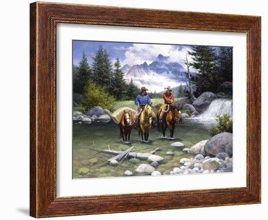 Clear Water Crossing-Jack Sorenson-Framed Premium Giclee Print