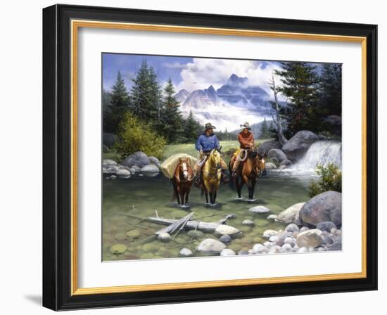 Clear Water Crossing-Jack Sorenson-Framed Art Print