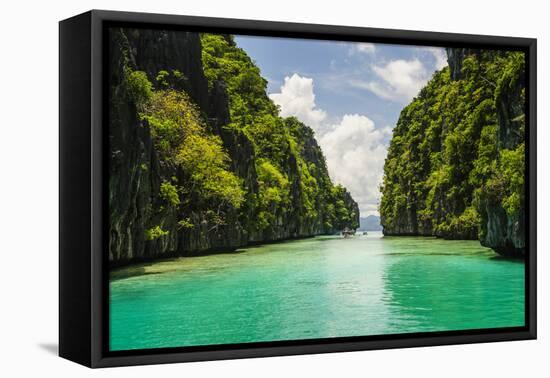 Clear Water in the Bacuit Archipelago, Palawan, Philippines-Michael Runkel-Framed Premier Image Canvas