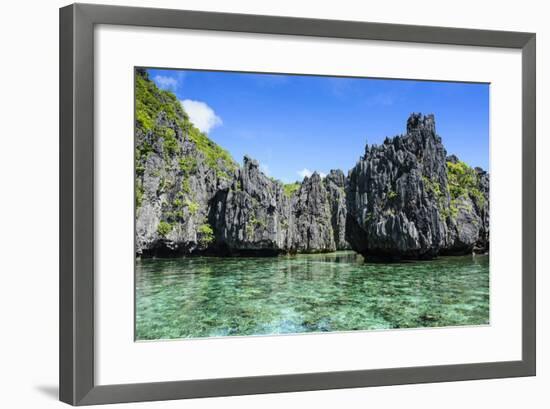 Clear Water in the Bacuit Archipelago, Palawan, Philippines-Michael Runkel-Framed Photographic Print