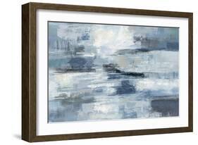 Clear Water Indigo and Gray-Silvia Vassileva-Framed Art Print