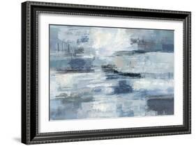 Clear Water Indigo and Gray-Silvia Vassileva-Framed Art Print