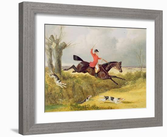 Clearing a Ditch, 1839 (Oil on Panel)-John Frederick Herring I-Framed Giclee Print