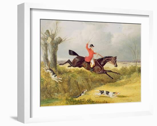 Clearing a Ditch, 1839 (Oil on Panel)-John Frederick Herring I-Framed Giclee Print