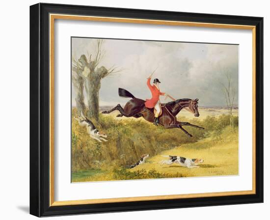 Clearing a Ditch, 1839 (Oil on Panel)-John Frederick Herring I-Framed Giclee Print