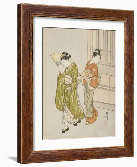Clearing Breeze from a Fan (Ogi No Seiran), C.1766-Suzuki Harunobu-Framed Giclee Print