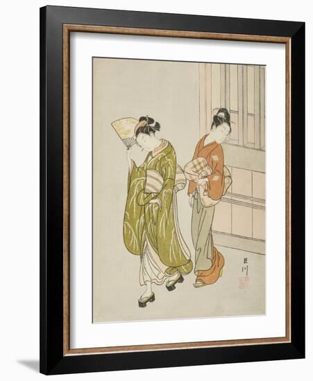 Clearing Breeze from a Fan (Ogi No Seiran), C.1766-Suzuki Harunobu-Framed Giclee Print