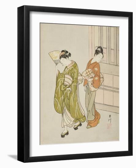 Clearing Breeze from a Fan (Ogi No Seiran), C.1766-Suzuki Harunobu-Framed Giclee Print