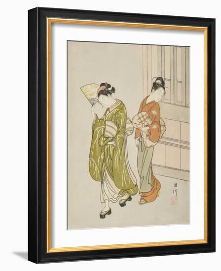 Clearing Breeze from a Fan (Ogi No Seiran), C.1766-Suzuki Harunobu-Framed Giclee Print