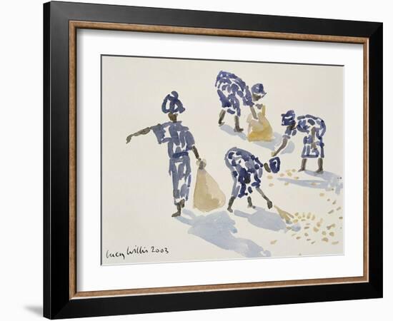 Clearing Leaves, Senegal, 2003-Lucy Willis-Framed Giclee Print