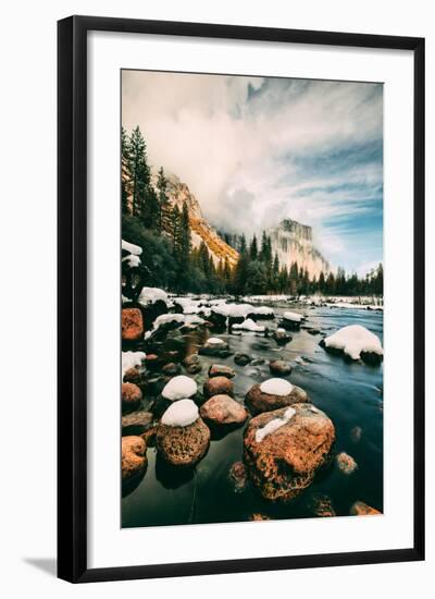 Clearing Storm at Valley View in January, Yosemite Valley, California-Vincent James-Framed Photographic Print