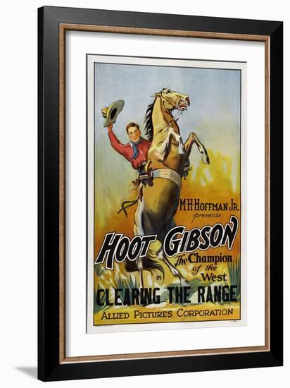 Clearing The Range, Hoot Gibson, 1931-null-Framed Art Print