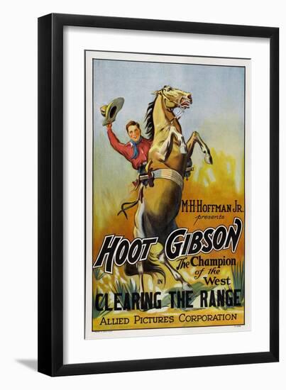 Clearing The Range, Hoot Gibson, 1931-null-Framed Art Print