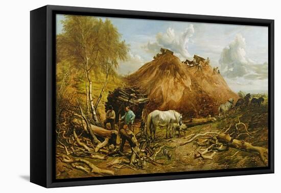 Clearing the Wood for the Iron Way, 1880-Thomas Sidney Cooper-Framed Premier Image Canvas