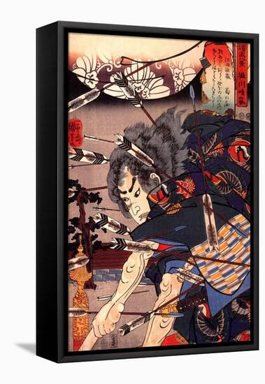 Clearing Water at Horikawa-Kuniyoshi Utagawa-Framed Premier Image Canvas