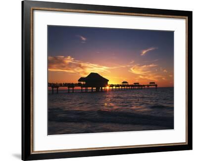 Clearwater Beach and Pier at Sunset, Florida, USA Photographic Print by ...