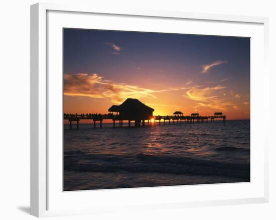 Clearwater Beach and Pier at Sunset, Florida, USA-Adam Jones-Framed Photographic Print