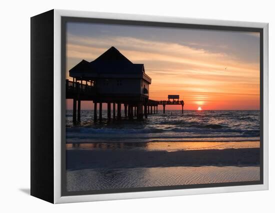 Clearwater Beach Sunset, Florida-George Oze-Framed Premier Image Canvas