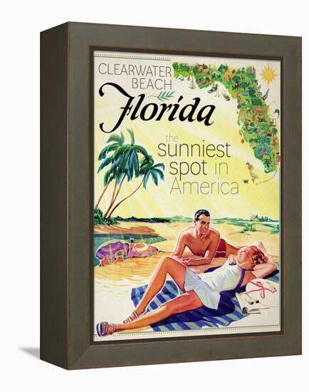 Clearwater Beach-null-Framed Premier Image Canvas
