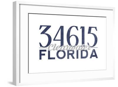 'Clearwater, Florida - 34615 Zip Code (Blue)' Art Print - Lantern Press | Art.com