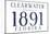 Clearwater, Florida - Established Date (Blue)-Lantern Press-Mounted Art Print