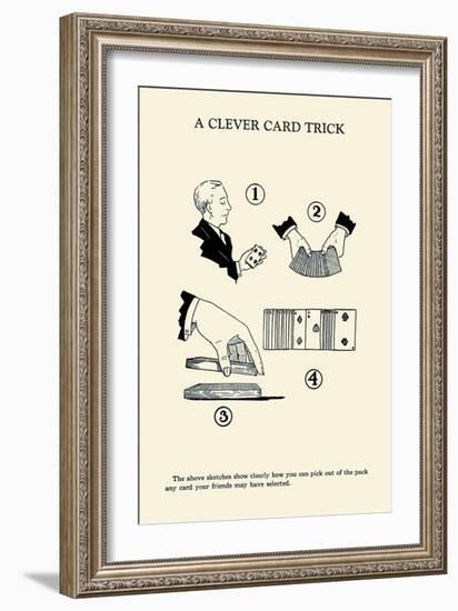 Cleaver Card Trick-null-Framed Art Print