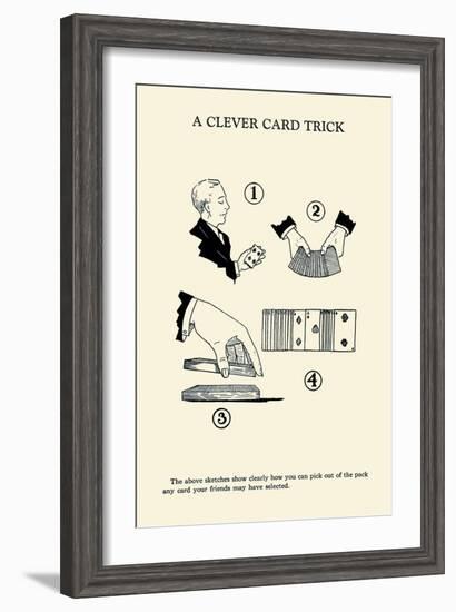 Cleaver Card Trick-null-Framed Art Print